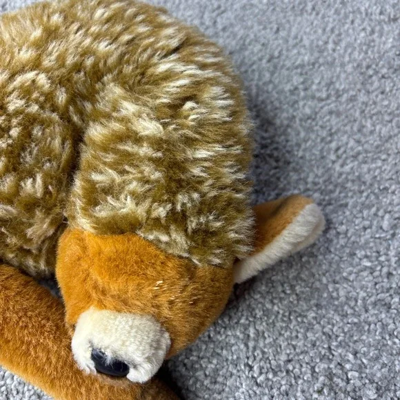 Steiff lorli Fawn laying down spotted deer Brown ear tag 1831/20 vtg curled up